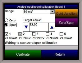 9120 Screen - Aux AI Calibration Span 2